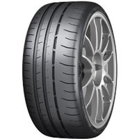 Goodyear Eagle F1 Supersport R tire, 255/35 ZR20, black with rim protection, sleek tread design, mounted on alloy wheel.