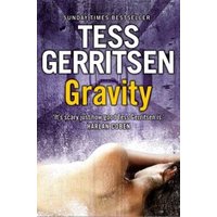 "Book cover of 'Gravity' by Tess Gerritsen, featuring a submerged woman against a purple background."