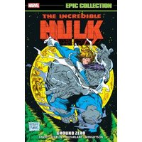 Comic book cover, "Ground Zero," featuring Hulk in action pose with a yellow moon backdrop and green forest below.