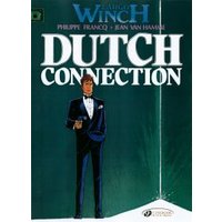 Comic book cover "Dutch Connection" featuring a man in a tuxedo holding a gun, with bold white title text.