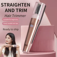 Pink and silver cordless hair trimmer with transparent top, ergonomic handle, and compact design.