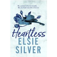 "Heartless" book by Elsie Silver, blue cover with a cowboy hat and roses illustration.