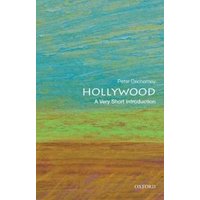 Colorful abstract cover of "Hollywood: A Very Short Introduction" by Peter Decherney, featuring blue and brown hues.