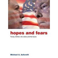 "Hopes and Fears book with faces of two people and American flag background, by Michael A. Ashcroft"