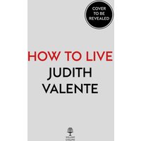 "How to Live" book cover placeholder, gray background, red and black text, circular "Cover to be revealed" label.