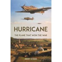 Book titled "Hurricane: The Plane That Won the War" with WWII aircraft flying over a rural landscape.