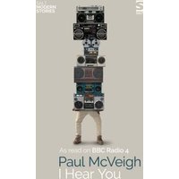 Book cover for "I Hear You" featuring a person with a stack of vintage radios as a head, wearing beige pants.