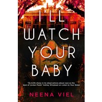 Book cover for "I'll Watch Your Baby" by Titan Books Ltd, featuring a shadowy face and a red-tinted mansion background.