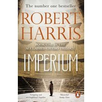 "Book cover of 'Imperium' by Robert Harris, featuring ancient Roman architecture and bold title text."
