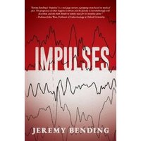 Red and white book cover titled "Impulses" by Jeremy Bending, featuring jagged black and white waveform graphics.