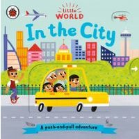 Children's book "In the City" with a yellow taxi, cityscape, and diverse characters on the cover.