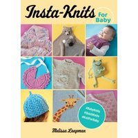 "InstaKnits for Baby book with colorful knitted baby items and animals on cover, by Stackpole Books."