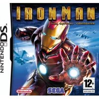 Nintendo DS game case featuring Iron Man in red and gold armor flying forward, Sega logo at the bottom.