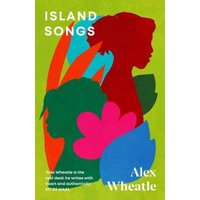 "Island Songs book cover with colorful silhouettes and bold text on a green background"