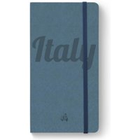 Blue Italy journal by SIME Books with embossed title and elastic band closure.