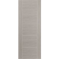 Light grey laminate internal door with horizontal panel design, 35 x 1981 x 838, by JB Kind.