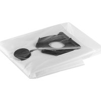 White Kärcher NT 30/1 vacuum cleaner bags, pack of 5, with circular black attachment and folded design.
