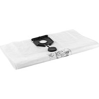 White Kärcher NT 50/1 vacuum bags, rectangular with black plastic attachment, pack of 5.