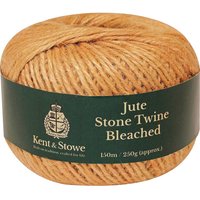 Kent and Stowe bleached stone jute garden twine in a compact round spool with a dark green label.