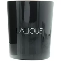 Black Lalique Peuplier Aspen Etats-Unis candle in a sleek, glossy holder with white logo text.