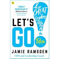 "Let's Go! book by Jamie Ramsden, blue and white cover with speech bubble and leadership theme"