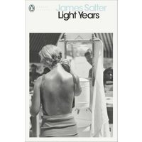 "Book cover of 'Light Years' by James Salter, featuring a black and white photo of a woman at a vanity mirror."