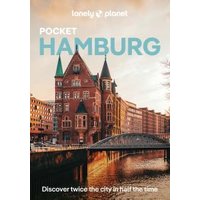 "Lonely Planet Pocket Hamburg guidebook with historic building and canal on cover, blue sky and text overlay."