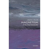 "Book titled 'Magnetism: A Very Short Introduction' by Stephen J. Blundell, with abstract blue and purple cover art"