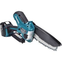 Makita DUC150 18v LXT cordless brushless pruning saw, teal and black, with 150mm blade and ergonomic handle.