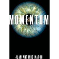 Black book cover "Momentum" with a large, detailed eye illustration and bold white text.