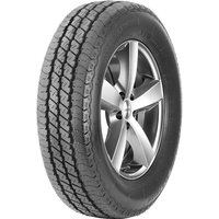 Nankang TR-10 tire 195/55 R10C with rim protection, black tread, and silver alloy wheel.