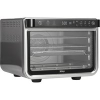 Ninja Foodi DT200UK multifunction oven, stainless steel with digital display, glass door, and multiple cooking racks.