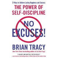 White book cover titled "No Excuses!" by Brian Tracy, featuring bold red and blue text.
