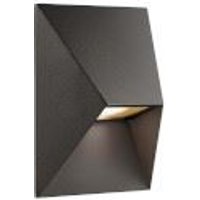 Black Nordlux Pontio 15 wall light with geometric design and angled surfaces.