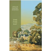 "Green and beige book cover of 'One Fine Day' with landscape illustration and trees, by Virago Modern Classics"