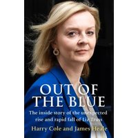 "Book 'Out of the Blue' by Harry Cole and James Heale, featuring a woman in a blazer on the cover"