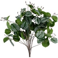 Pack of 6 artificial zebra foliage, 70cm tall, with green leaves and white-striped patterns on stems.