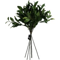 Pack of 6 artificial Ficus foliage stems, 90cm, with lush green leaves and realistic texture.