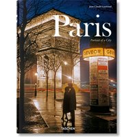 "Hardcover book 'Paris. Portrait of a City' by Taschen, featuring a night scene of the Arc de Triomphe on the cover"