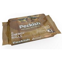 Peckish Nat Balance Energy Balls 6 Pack in brown packaging with bird images and white text.