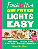 Pinch of Nom cookbook with green cover, bold white text, and images of various meals under 500 calories.