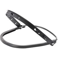 Black Portwest visor carrier attachment with adjustable straps and multiple slots for safety helmets.