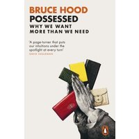 "Book titled 'Possessed' by Bruce Hood, cover with hands holding various colored wallets and a quote by David Eagleman."