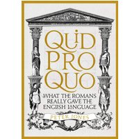 "Quid Pro Quo" book cover with Roman columns, statues, and gold lettering by The Book Service Limited (TBS).