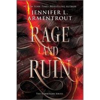 "Rage and Ruin book cover with fiery red and black feather design, title in bold white letters, by Jennifer L. Armentrout"