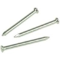 Rawlplug 2.5mm x 30mm masonry nails, silver, pack of 100, pointed tips, flat heads.