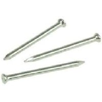 Rawlplug 2.5mm x 40mm masonry nails, silver, flat head, pointed tip, pack of 100.