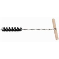 Rawplug Wire Hole Cleaning Brush M10 with black bristles, metal twisted shaft, and wooden T-handle.