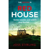 "Red House book cover with a lone house, dark sky, and birds flying, by Joss Stirling."