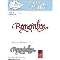 "Steel cutting die with 'Remember' in elegant script, compatible with leading die-cutting machines"